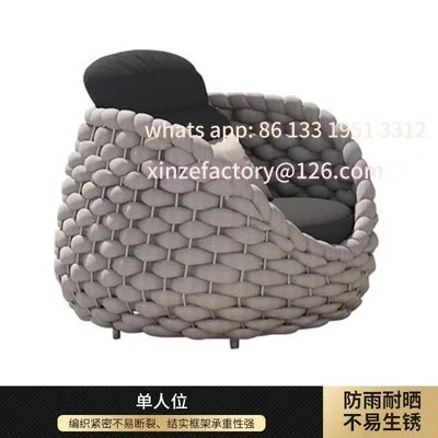 أريكة الروطان القابلة للتخصيص كرسي الروطان طاولة القهوة مزيج فيلا غرفة المعيشة في الهواء الطلق شرفة شرفة الأثاث الترفيهي أريكة