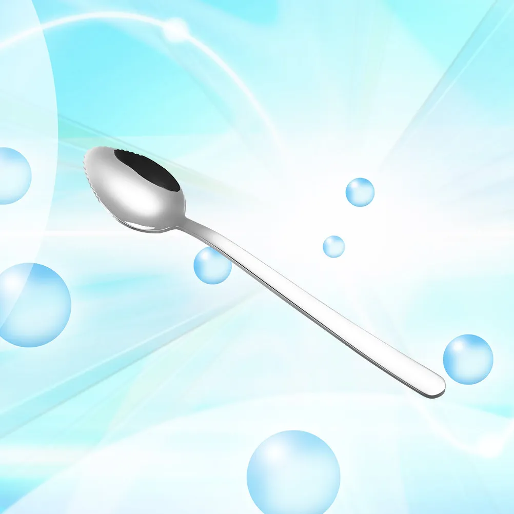 

Ложка-нож из нержавеющей стали с зубчатым краем для десертов, кухонный инструмент для разделения кожуры грейпфрута, безопасный и простой в использовании