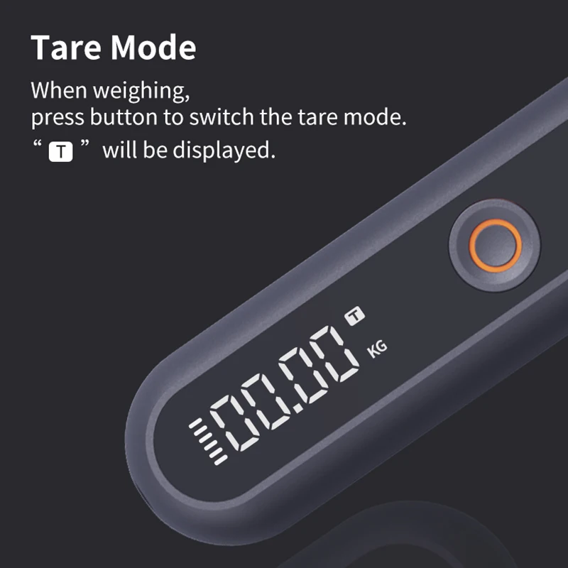 Youpin JIMI مقياس محمول مصباح يدوي صغير شاشة ديجيتال نوع-C قابلة للشحن 30 كجم قياس الوزن موازين الأمتعة الكهربائية