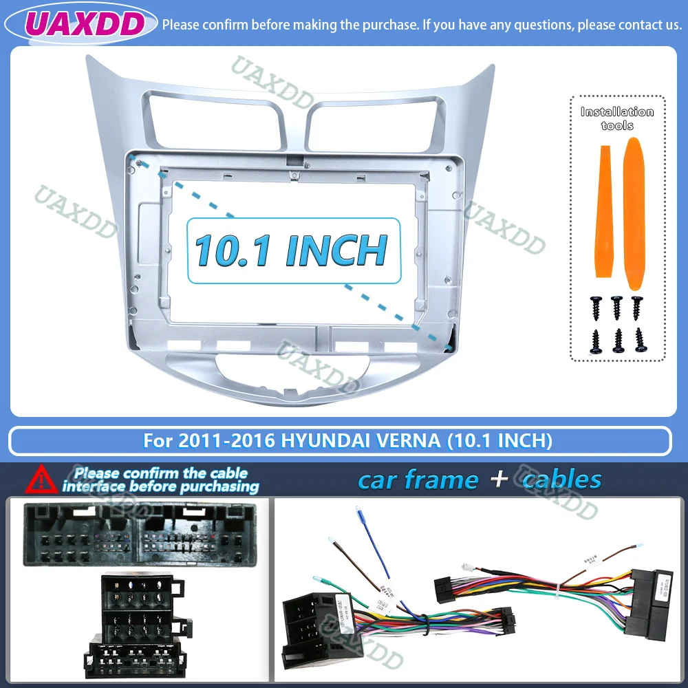 Auto-Navigationsadapter für Hyundai VERNA ACCENT I25 2011-2016, 10,1 Zoll Android Rahmenkit, Mittelkonsole, Kabel, Video, 2-Din-Adapter – Detail 8