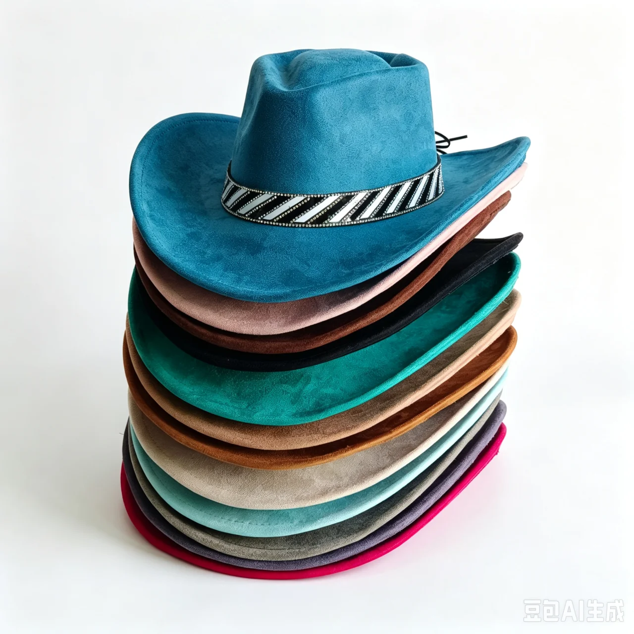 Suede cowboy hat Arrow top fedora felt 8cm Wide Brim Rancher Hat for Men and Women Cowboy Hat Western Cowboy Style chapéu count