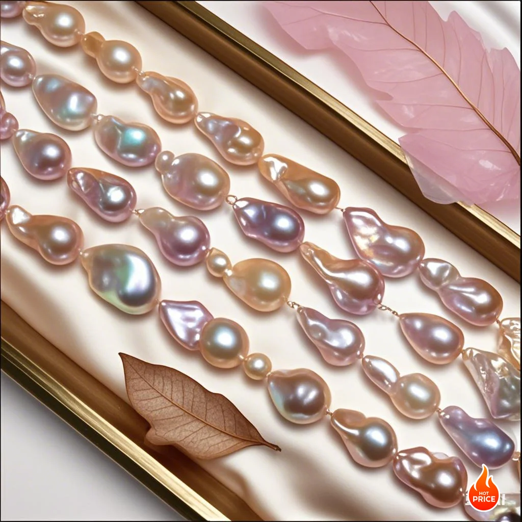 25x13mm 6A Luxurious Premium Natural Freshwater Baroque Yellow Fishtail Pearl Bead Jewelry MakeDIY Necklace Bracelet Accessories