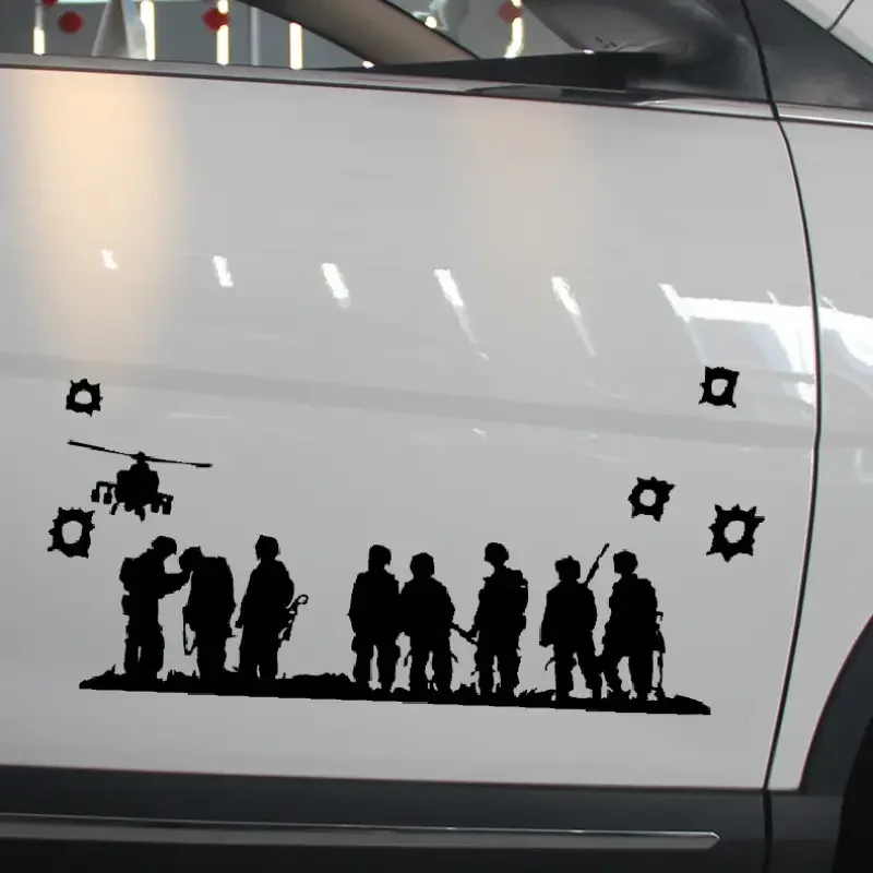 Autocollant de voiture militaire avec motif intéressant, parfait pour décorer votre voiture, 1 pièce