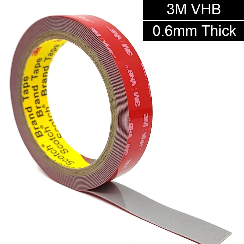 3m vhb Acryl schaum Doppelseiten Klebeband, keine Spur für Auto Kunststoff platte Rahmen Rand bindung, 0,6mm dick, 3m/Rolle