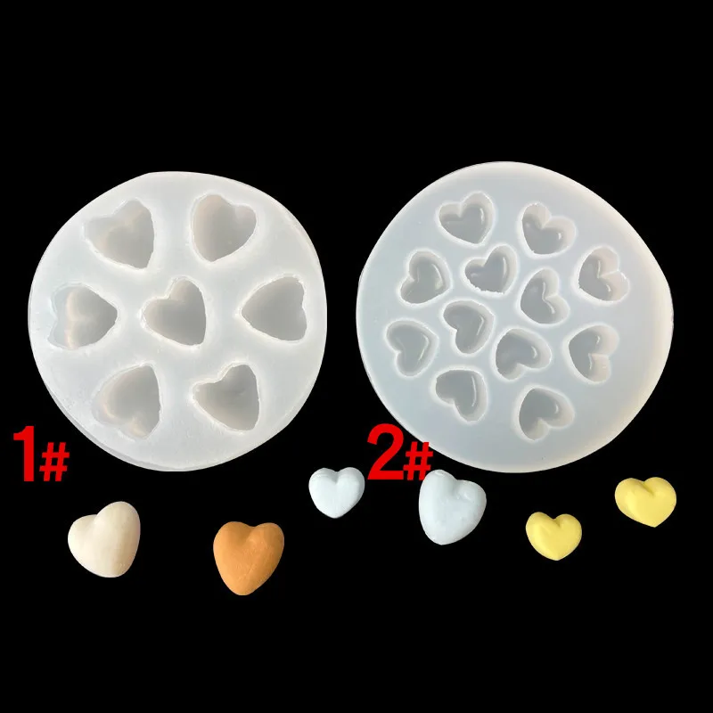 Big and Small Love Crystal Glue Jewelry Decoration Mold Fondant Baking Gypsum Clay Cake Mould 15-767