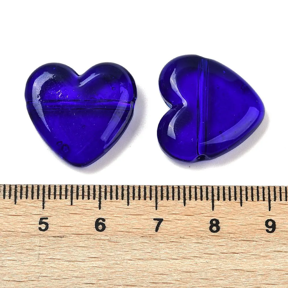 10 Stück handgefertigte mehrfarbige Herz-Glasperlen aus Lampwork-Glas, Valentinstagsgeschenk, 19–20 x 6,5–7 mm für die Herstellung von DIY-Schmuck – Detail 11