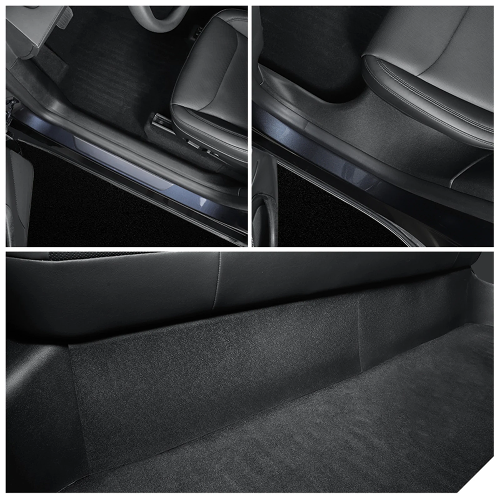 

for Tesla Model Y Launch 2025 2026 Juniper Door Sill Strip Guard Protection Second Row Anti-kick Pad TPE Anti Dirt Pad