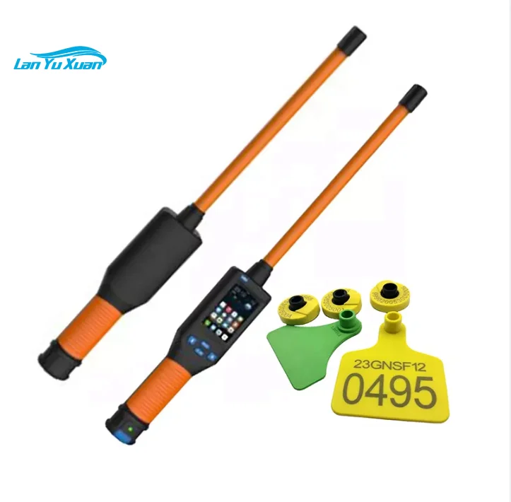 CMRFID long range 134.2kHz  cattle reader Blue-tooth RFID animal scanner ID tag lettore long stick handheld reader for farm