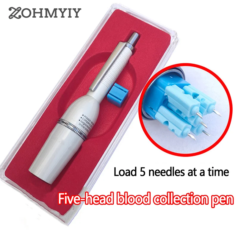 Aluminum Alloy Bloodletting Forehead Blood Collection Pen Point Lancet Cupping Blood Pricking Collateral Blood Stasis Draining