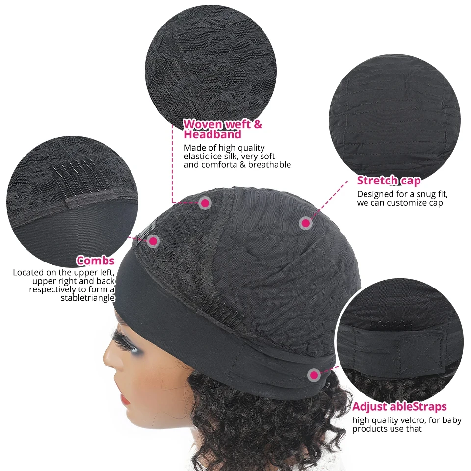 البني المحمر الجسم موجة عقال شعر مستعار غلويليس لا شيء الدانتيل الجبهة الباروكات للنساء بورجوندي عقال نصف الباروكات الزنجبيل خصلات الشعر المستعار الإنسان #6