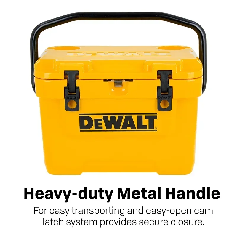 DEWALT DXC10QT 10Qt/10L Roto Molded Lunch Cooler Box Tough Heavy Duty Ice Chest Case for Camping, Sports & Outdoor Activities