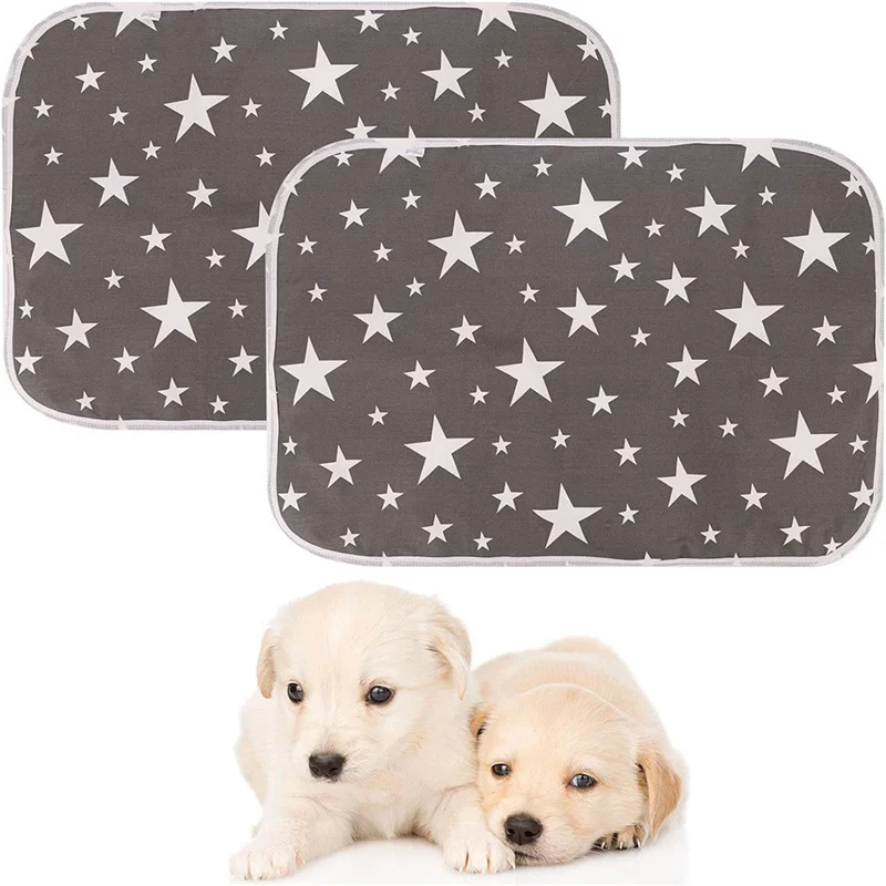 Almohadillas de entrenamiento para cachorros, impermeables, lavables, de absorción rápida, con fondo antideslizante, reutilizables, para perros, gatos y conejos, 2 uds.