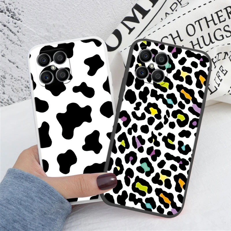 For Honor X8 4G X 8 5G X8a X8b X8c X6c Phone Case Fashion Leopard Print Back Cover Soft Silicone Shockproof Fundas Coque Shell