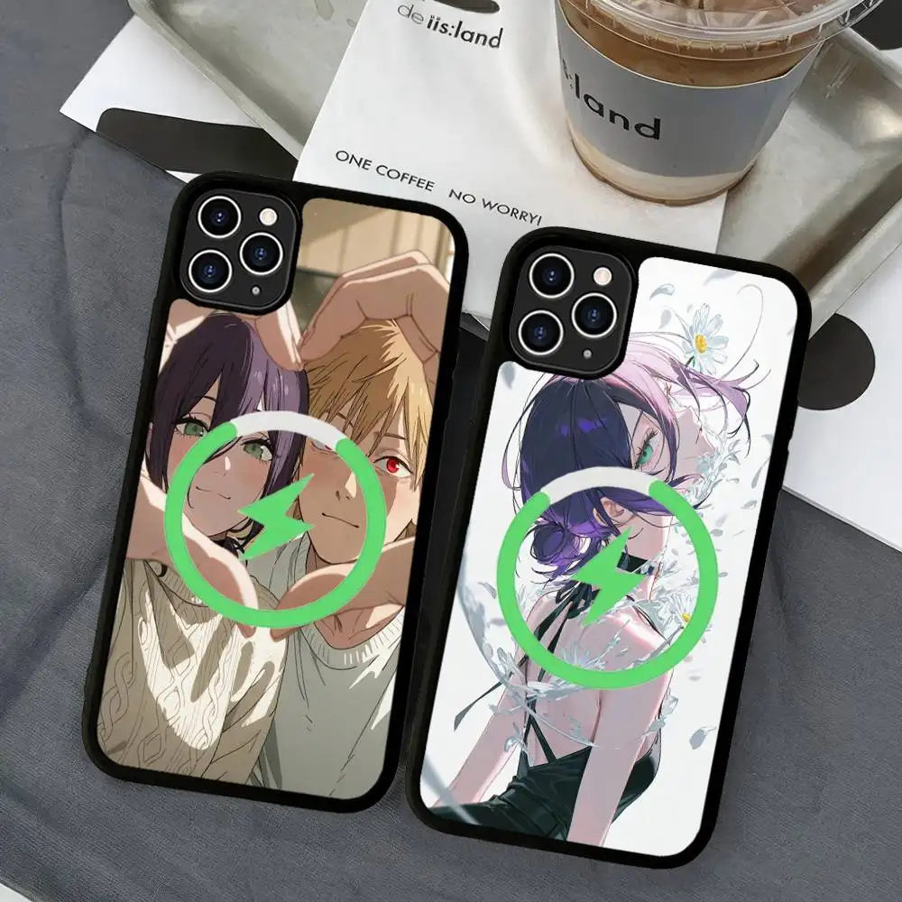 Chainsaw Man The Movie Reze Arc Phone Case For iPhone 13 14 15 11 12 16 17 Pro Max Plus For Magsafe Magnetic Shell