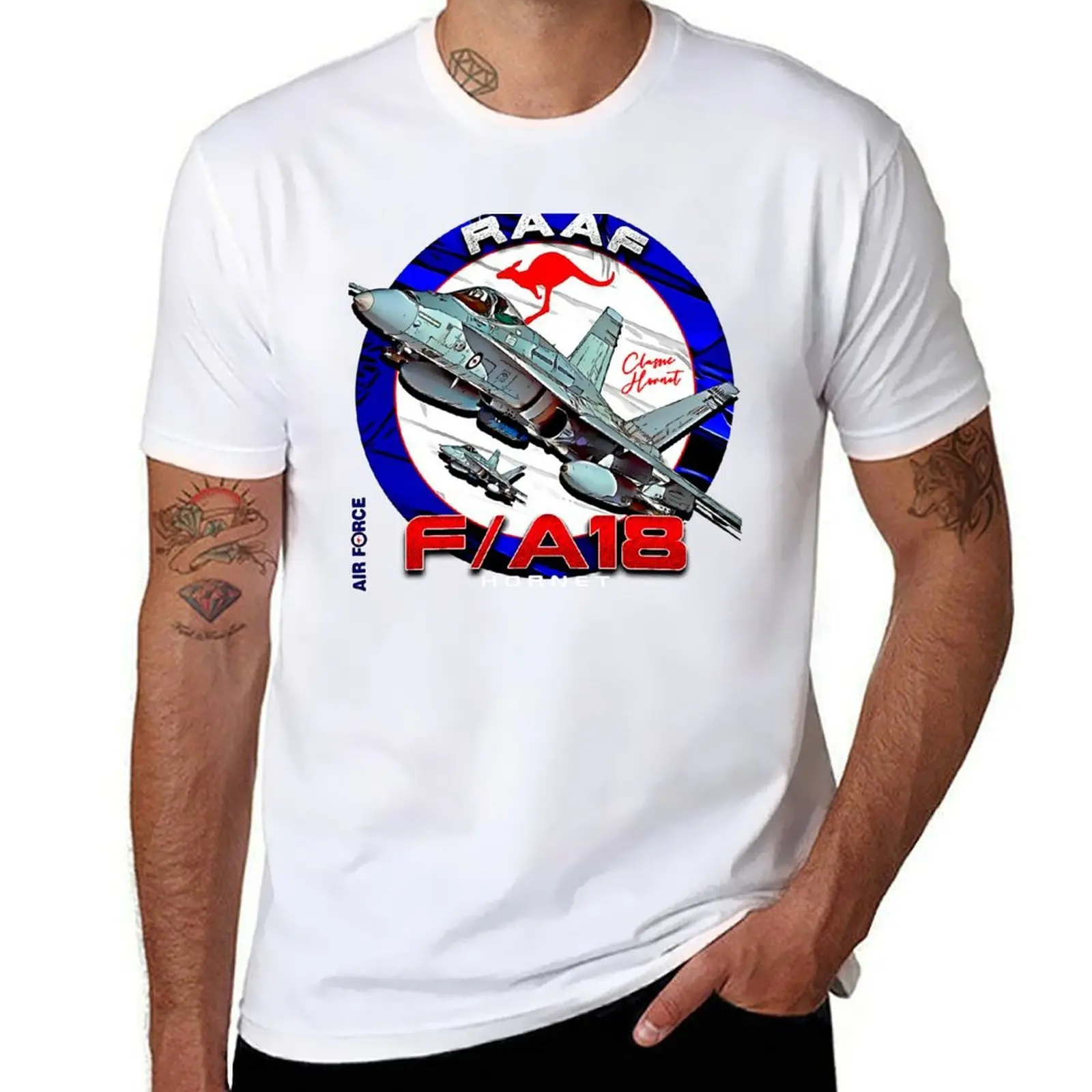 

F/A18 Hornet RAAF ROYAL AUSTRALIAN AIR FORCE Fighterjet T-Shirt t shirt man luxury essential t shirt T-Shirt