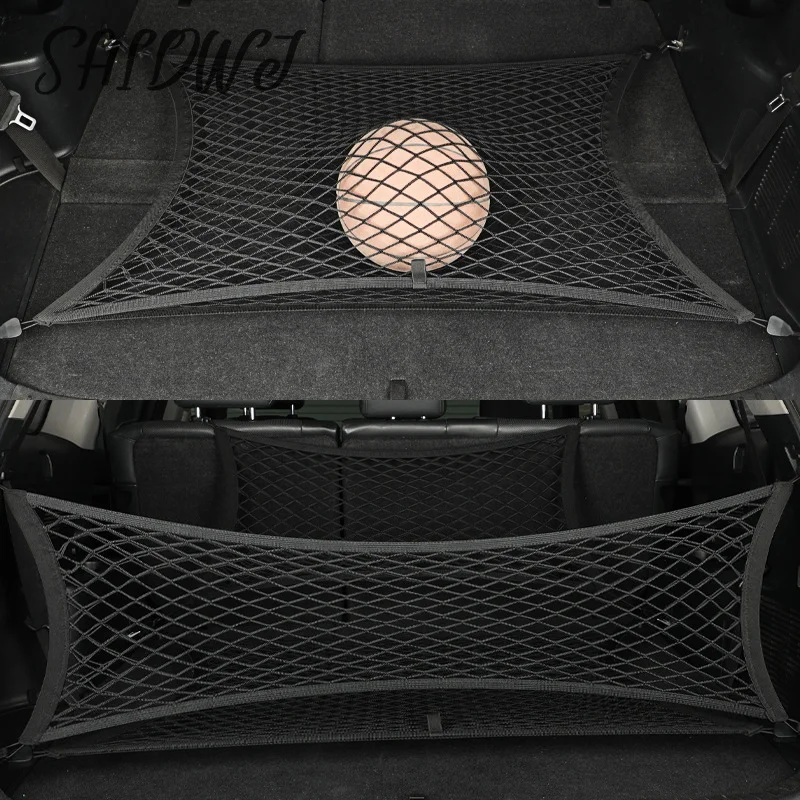 Universal Car Trunk Net Elastic Luggage Net Cargo Organizer Storage Nylon Mesh Nets Stretchable Car Interior Mesh Network Pocket