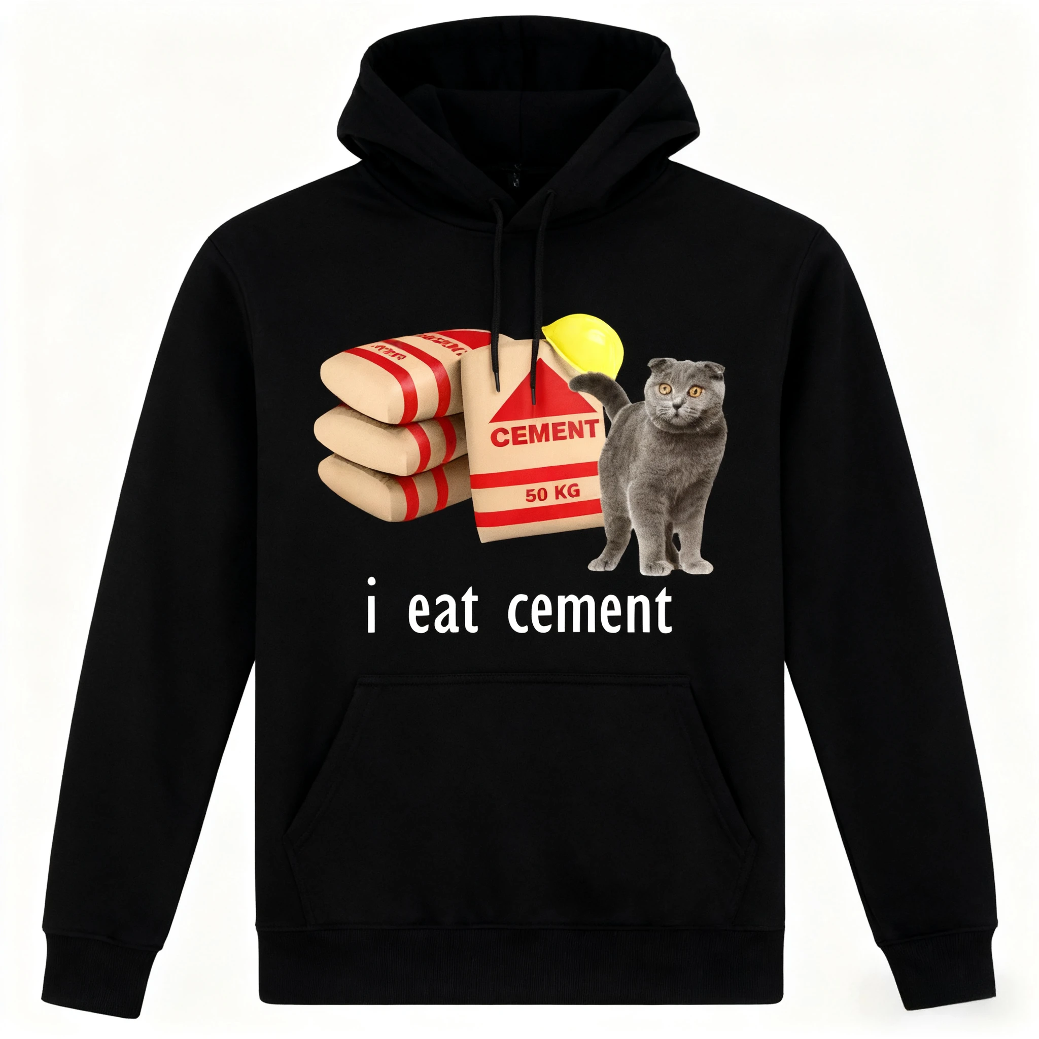 

Fun Cat Graphic Printing Autumn and Winter Men's and Women's Hoodies Casual Loose Outdoor Street Sports Training Brand Fashion