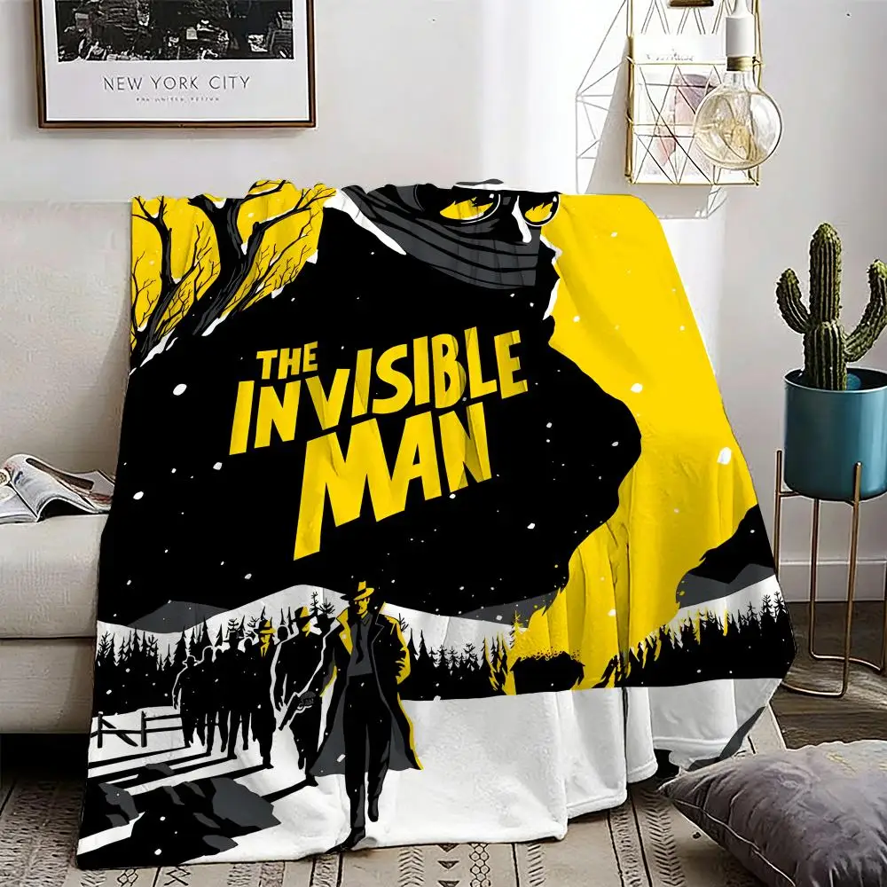 The Invisible Man Throw Lightweight 240g Flannel Blanket Soft Skin-friendly for Summer Cooling