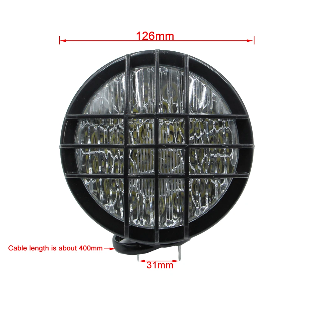 12V LED Front Head Light Lamp Headlight For 70/110/125/150/150cc 4 Wheeler Quad Dirt Bike ATV Dune Buggy for Yamaha Banshee view 2