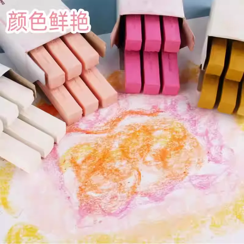 6 Stück weiche Pastellkreide, professionelle weiche Kreidestifte zum Zeichnen, Skizzieren, Schwarz-Weiß-Malerei, Pastelle, Kunstbedarf – Detail 1