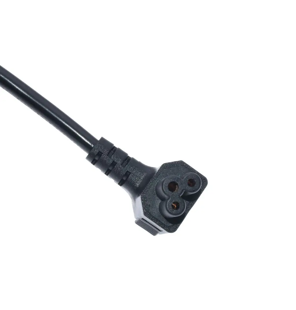 IEC 320 C5 clover leaf right angle 3 Pin Plug For Home appliances VDE Extension Power Cord,H05VV-F 3G 0.75MM 250V 10A