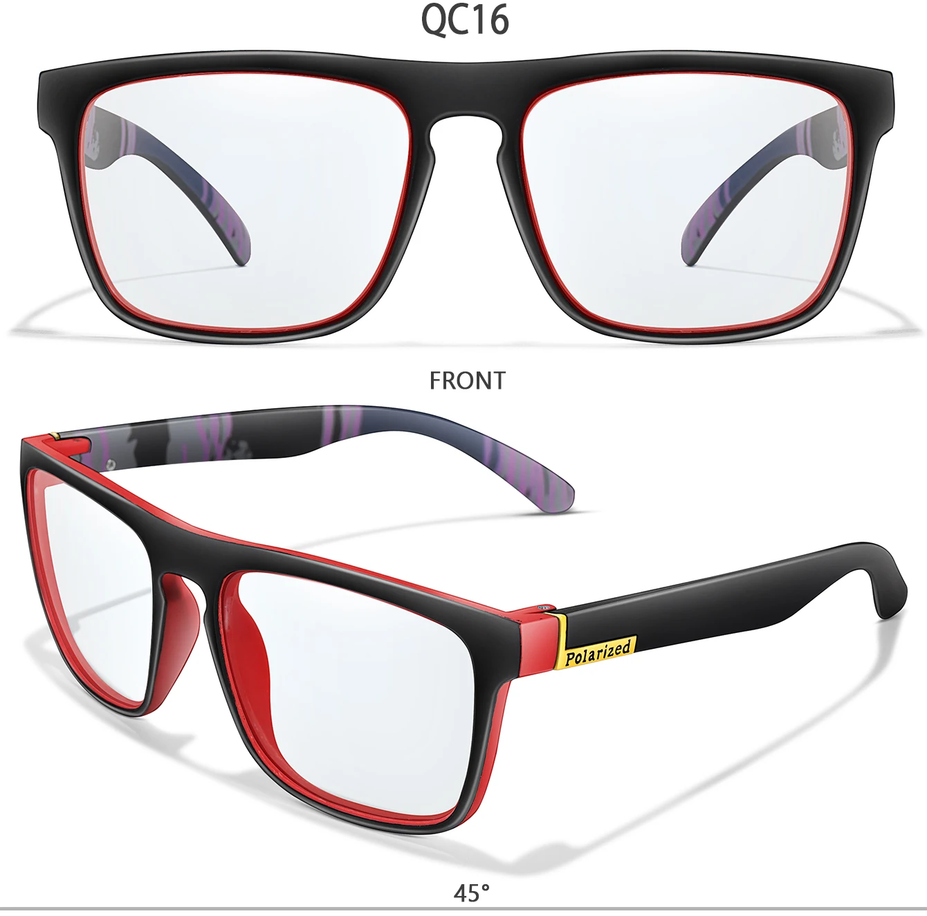 Herren Mode Photochrome Farbwechselnde Radsport-Sonnenbrille Nachtsicht Autofahrer-Brille Motocross-Brille mit Etui – Detail 7