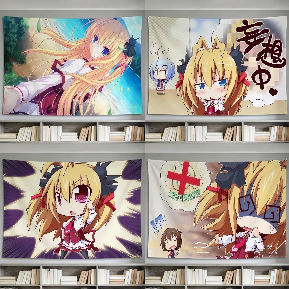 Anime Y2k Chibi Cute Sylvia Luna Infinitus Lunaris Filia Flag Room Dorm Hogar Bedside Living Room Wall Hanging Decor Banner Gift