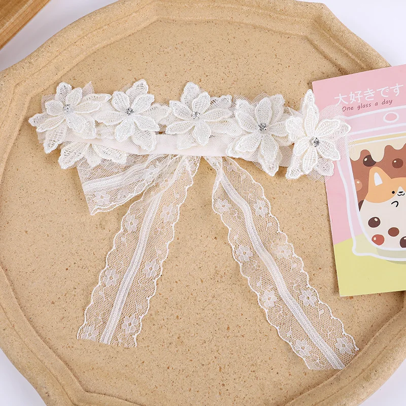 Lace Ribbon Bow Headband DIY Jewelry Children Photographed Props Hair Accessories Kids Flower Headwear Hair Bands Gifts