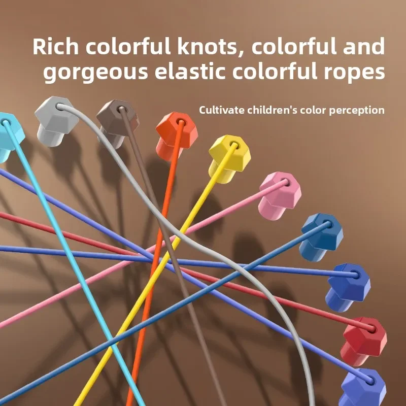 เด็กเชือก Knots เกมกระดานปริศนาสี Twisted เชือกเชื่อมต่อ Logic Thinking ตารางเกมเด็ก Interactive Toy