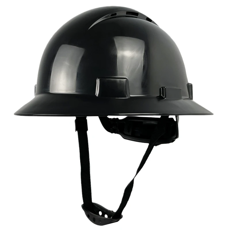 Full Brim Hard Hat For Men Construction Work Cap ANSI Approved Vents HDPE Safety Helmet For Engineer with 6 Point Adjustable