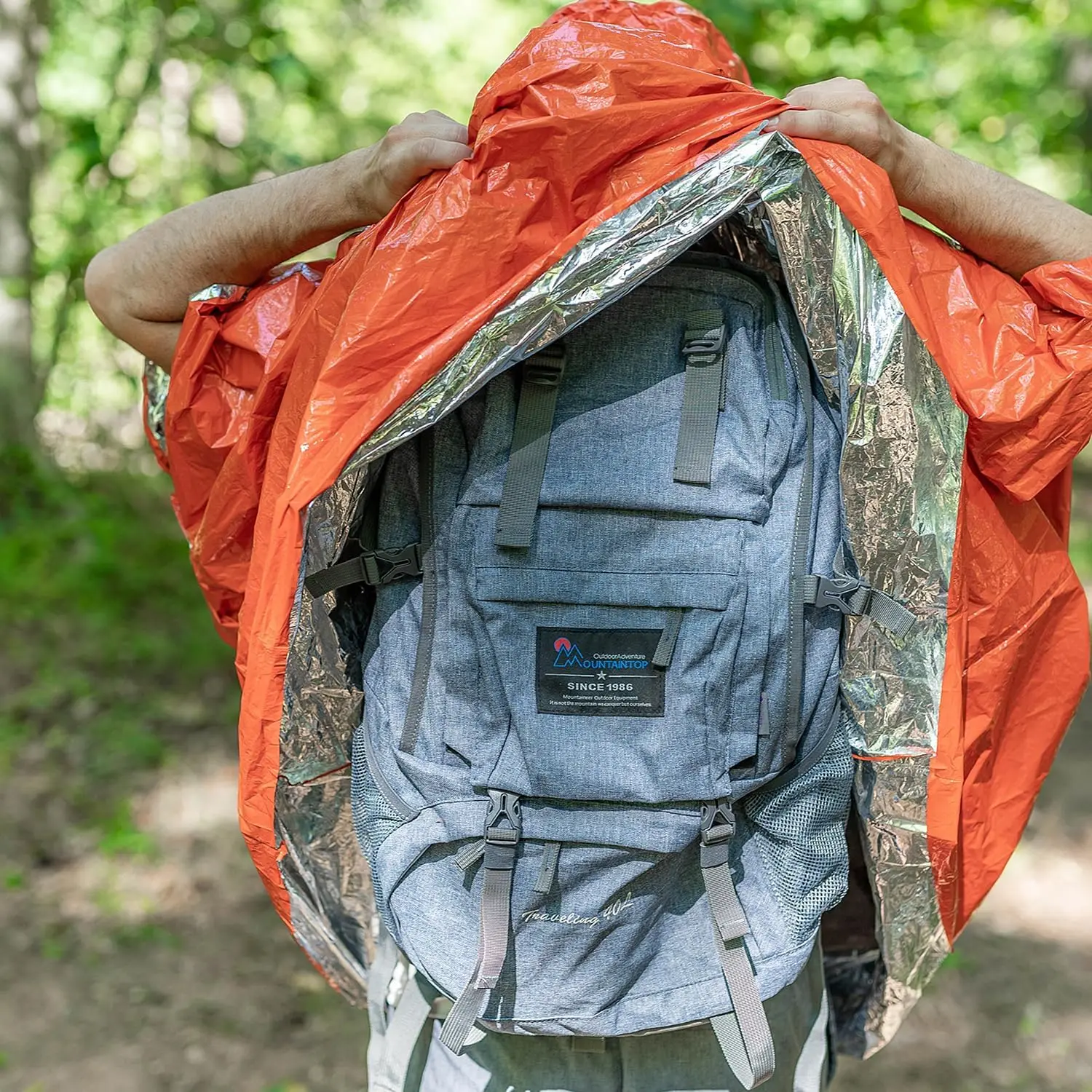 

Foldable PE Rain Poncho for Hiking/Camping – Compact & Reusable!