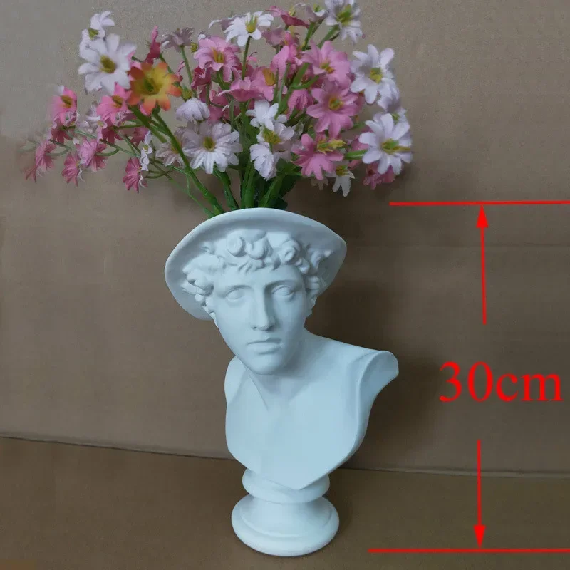 Nordic Style Creative Portrait Vase Human Head Decorative Ornaments Resin Venus Vase Home Decoration Accessories No Flowers