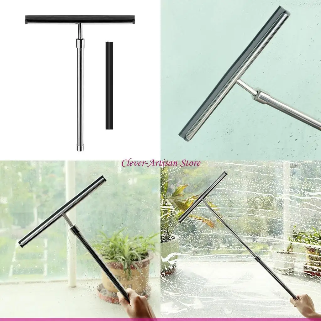 

E06B Telescopic Shower Squeegee Window Glass Wiper Scraper Cleaner for Bathroom Car