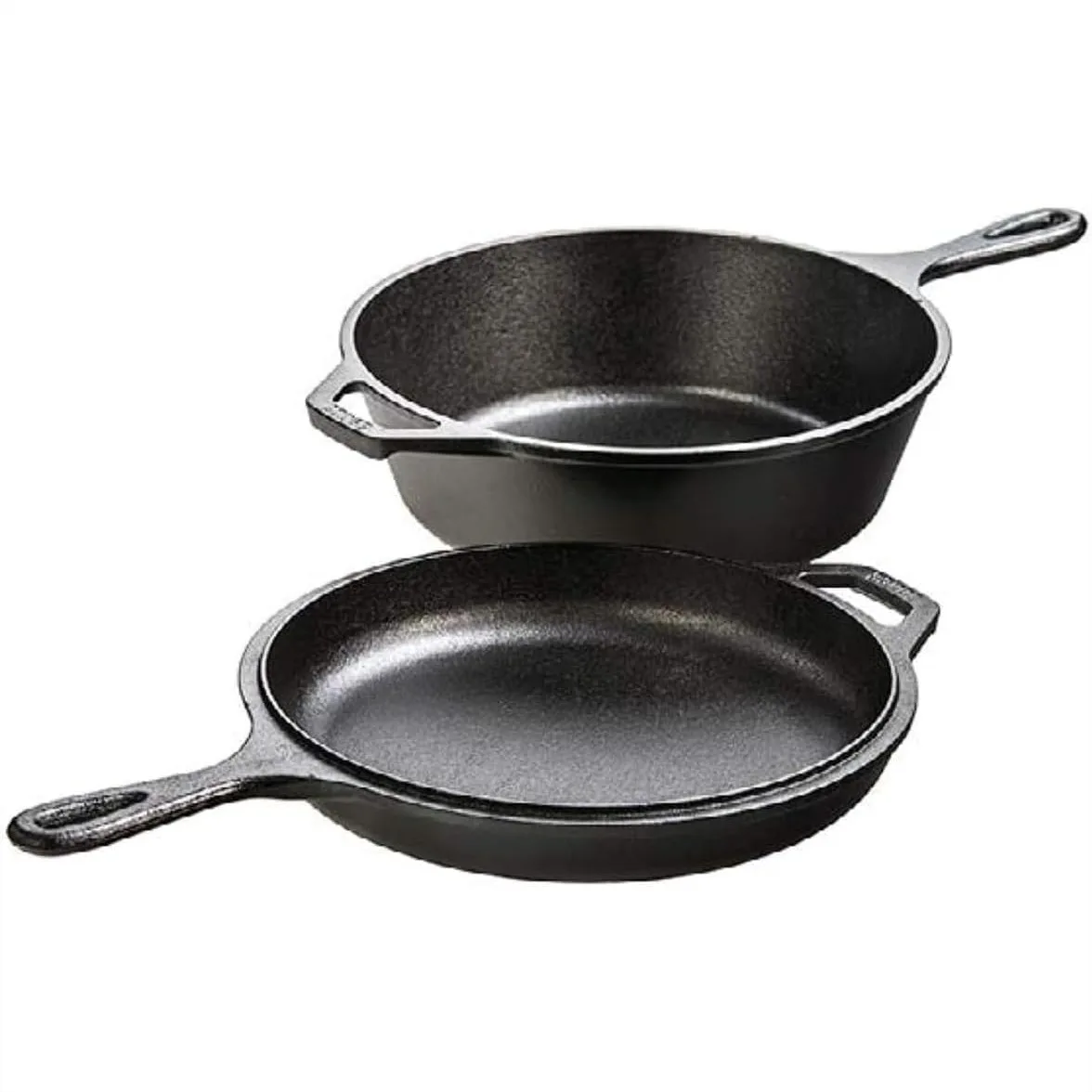 

Cast Iron Combo Cooker 2-in-1 3.2qt Deep Pot & 10.25in Skillet for Sourdough, Frying, Camping