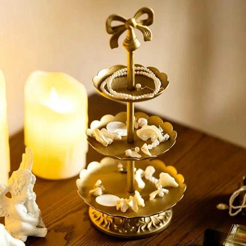 Vintage Earring Storage Rack Luxury Necklace Display Stand Bedroom Ring Organizer Holder Counter Multifunctional Jewelry Racks
