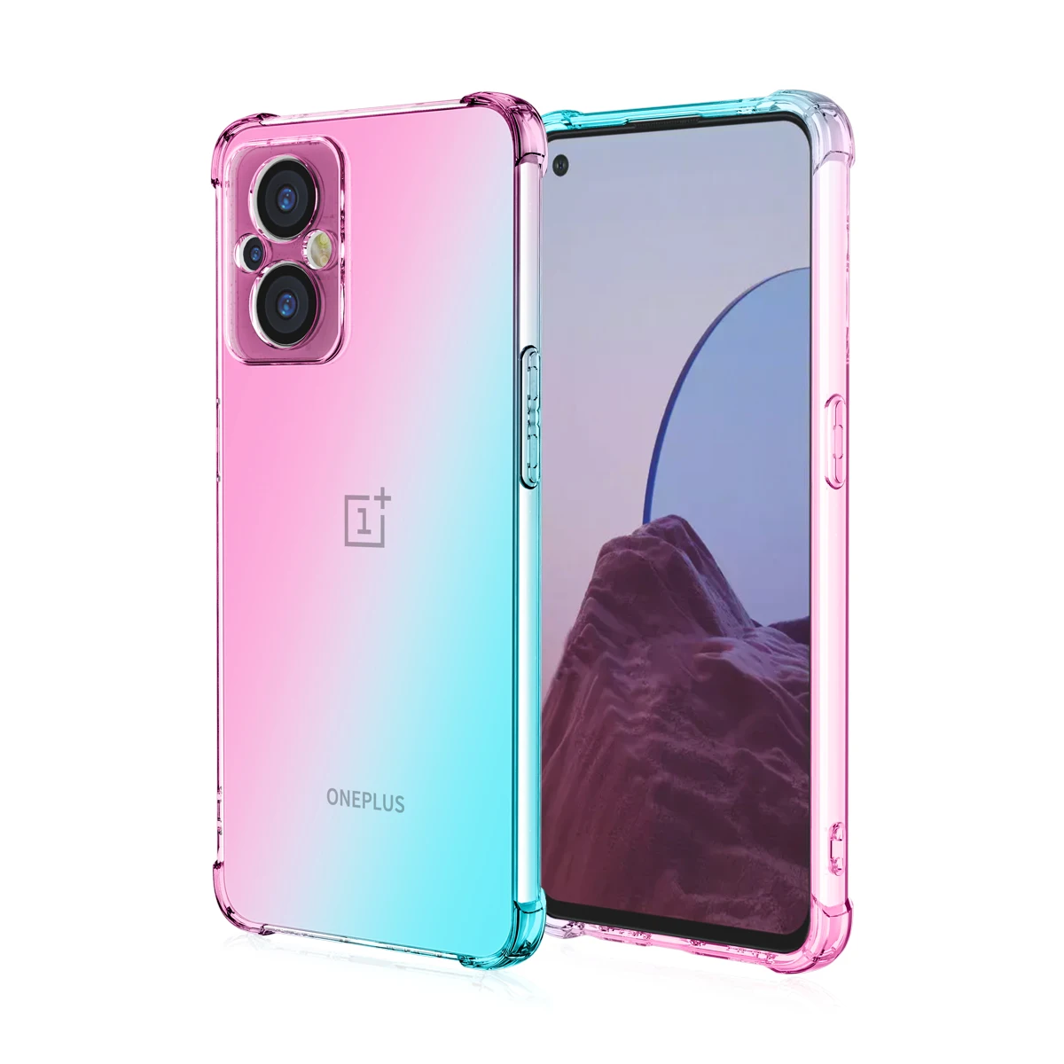 

Phone Case for Oneplus Nord CE 2 N20 N200 N10 10 Pro 9R 8T Clear Cute Gradient Slim Anti Scratch Flexible TPU Shockproof Cover