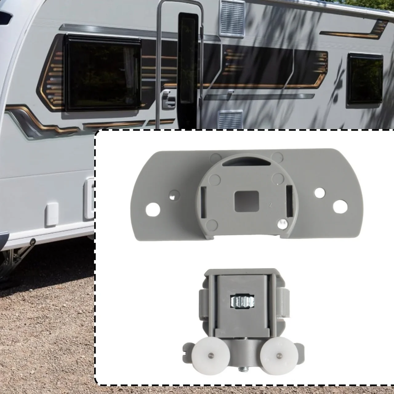 

1PC Motorhome Sliding Partition Door Runner Trolley Runner Hanger Compatible For Coachman Caravan Motorhome