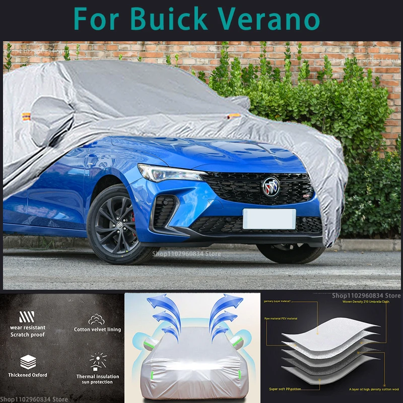 For Buick Verano 210T Waterproof Full Car Covers Outdoor Sun uv protection Dust Rain Snow Protective Auto Protective cover