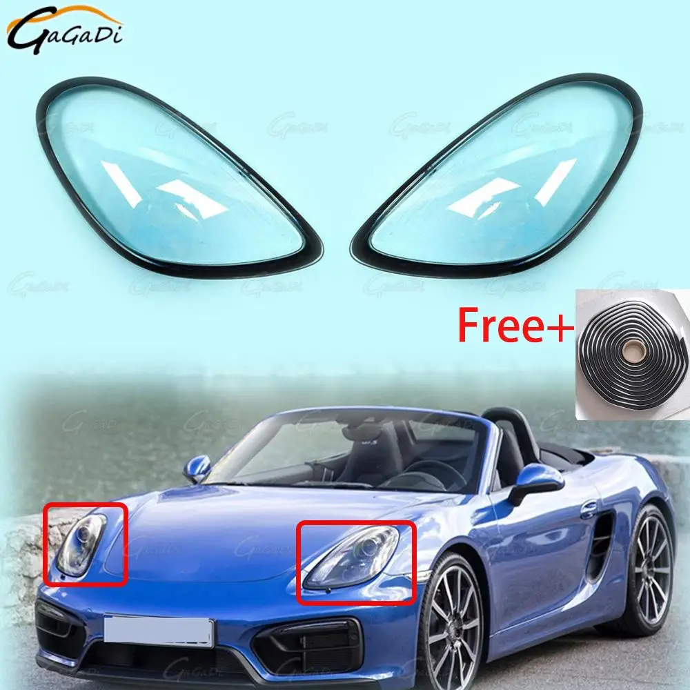 

Car headlight lampshade free rubber strip suitable for Porsche 981 Cayman Boxster 2013-2016 a pair of headlamp lampshades