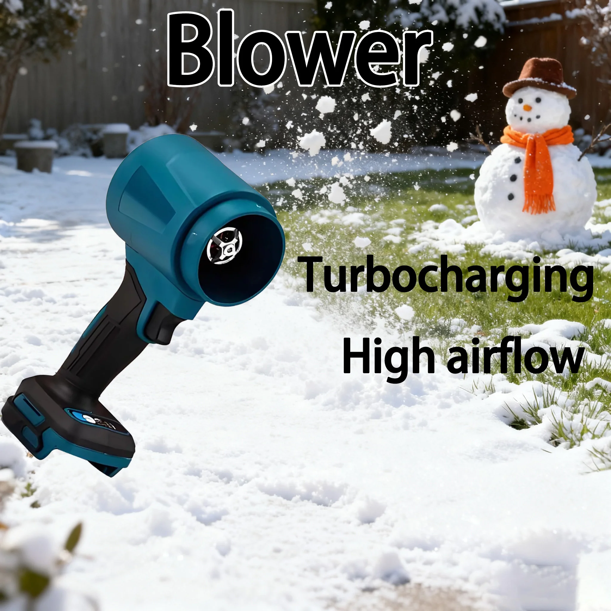 

4000 Вт мощный бесщеточный турбовентилятор, электрические воздуходувки, ручной струйный вентилятор, инструмент для пыли в виде снежного листа для батарейного штифта Makita