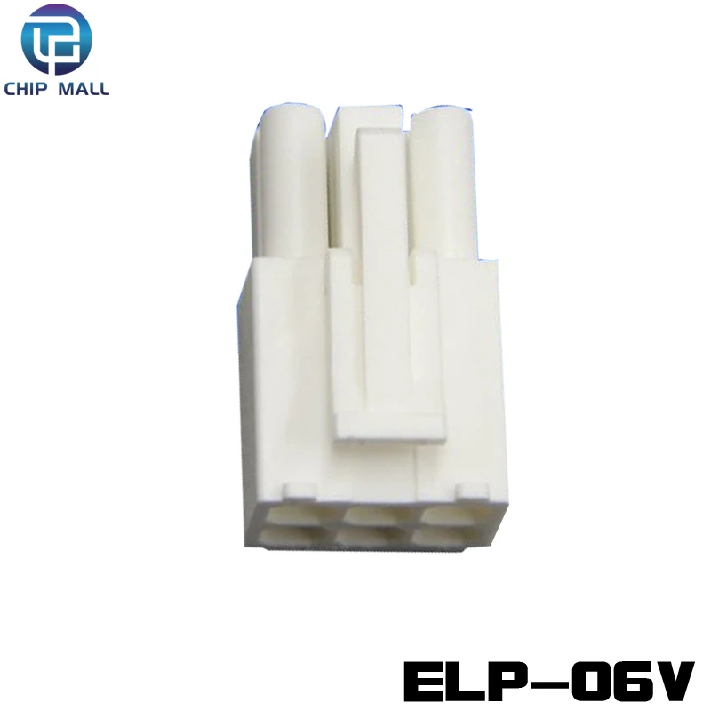 10PCS JST ELP-06V Pitch 4.5mm Rubber Shell 6p Double Plug Connector New From Stock