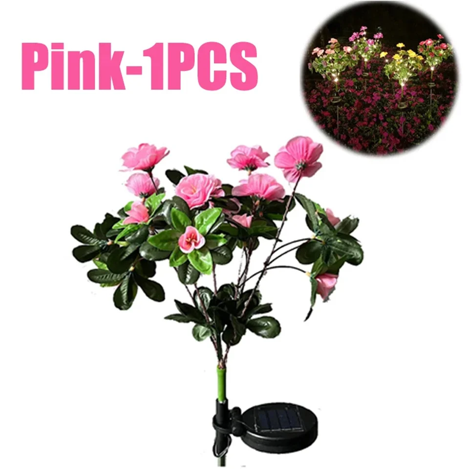 DBF LED Solar Licht Azalee Blumen Garten Lampe nach Hause dekorative Licht Landschaft Orchidee Rose Lampyard Rasen Weg Urlaub Hochzeit Lichter 5