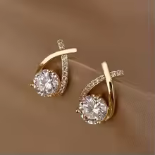 Fashion Cross Stud Earrings For Women Girls Korean Style Elegant Crystal Jewelry Ear Rings Fishtail Lady Earrings Gifts - AliExpress 36