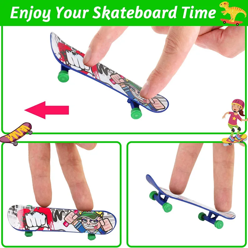 10 pz/5 pz/2 pz casuale Mini FSB Finger Skateboarding novità creativa Gag Toys Cartoon Classic Toy For Kids Gift