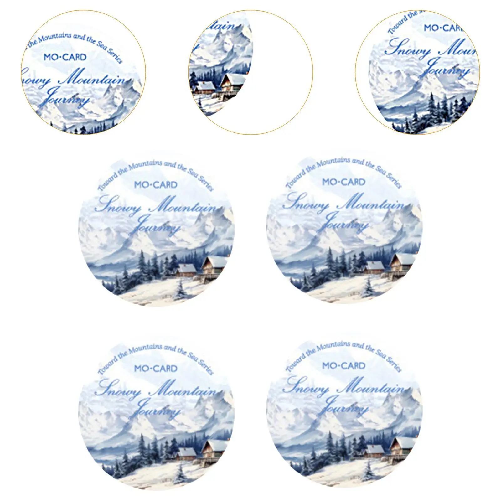 4x Scrapbook Pet Tape DIY Snow Mountain Themed for Card Making Stationery