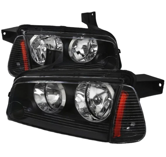 Hot-selling Front light Factory Style Headlights w/ Corner Lights  FOR 2006-2010 Dodge Charger (Black/ Smoke)