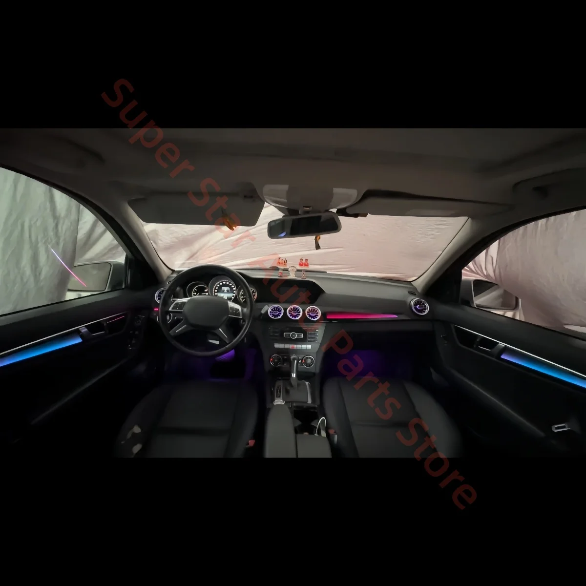 For Mercedes Benz C-class W204 Atmosphere Lights Automotive interior lighting upgrade instrument panel decorative glow vents