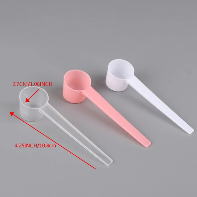 NEW 10Pcs 5g Measuring Spoons Coffee Protein Milk Powder Scoop Home Kitchen Gadgets DIY Plastic Measuring Spoon