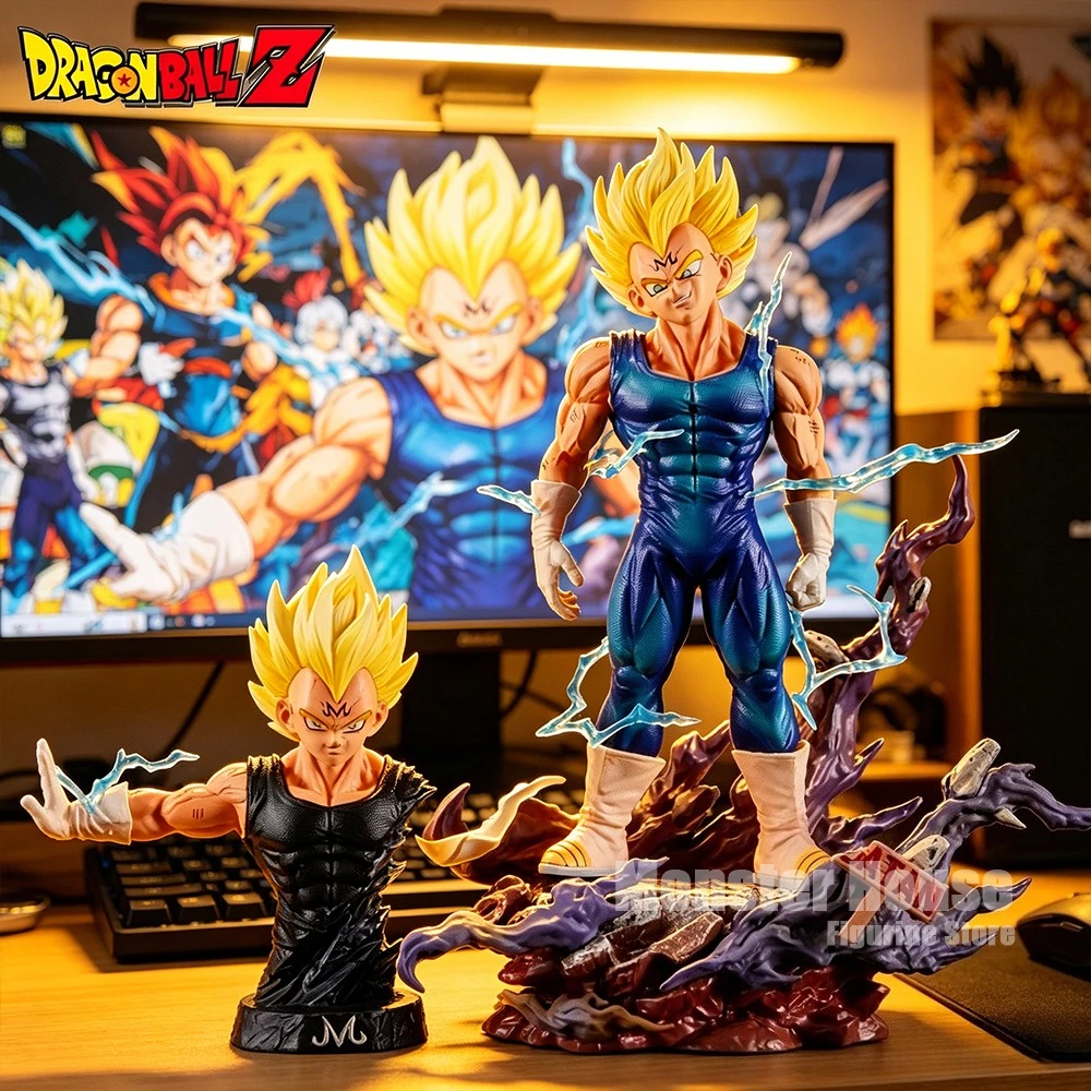 18,5cm/7,28 Zoll Anime Dragon Ball Figur Majin Vegeta Actionfiguren PVC-Statue Desktop-Ornament Sammlermodell Spielzeug Geschenke