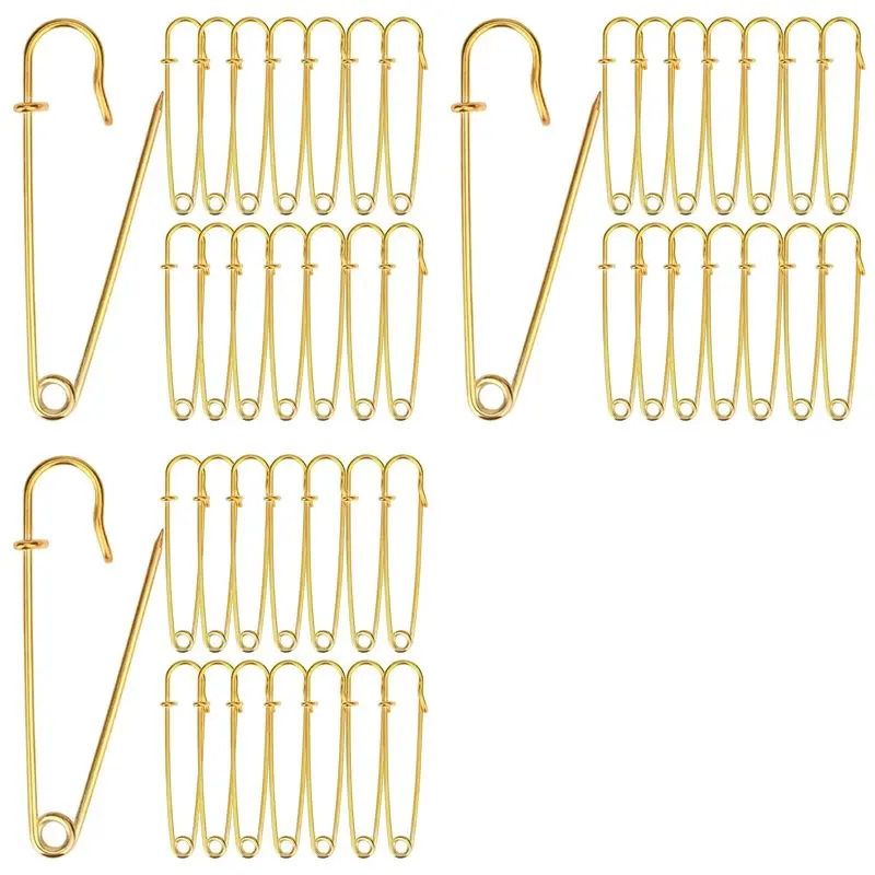 

A59Z-45PCS 4 Inch Extra-Large Safety Pins Large Safety Pins Large Safety Pins Heavy Duty For Blankets Steel Safety Pins